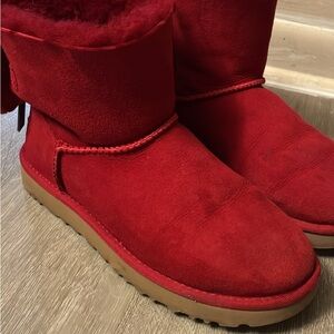 UGG Red Suede Winter Boots